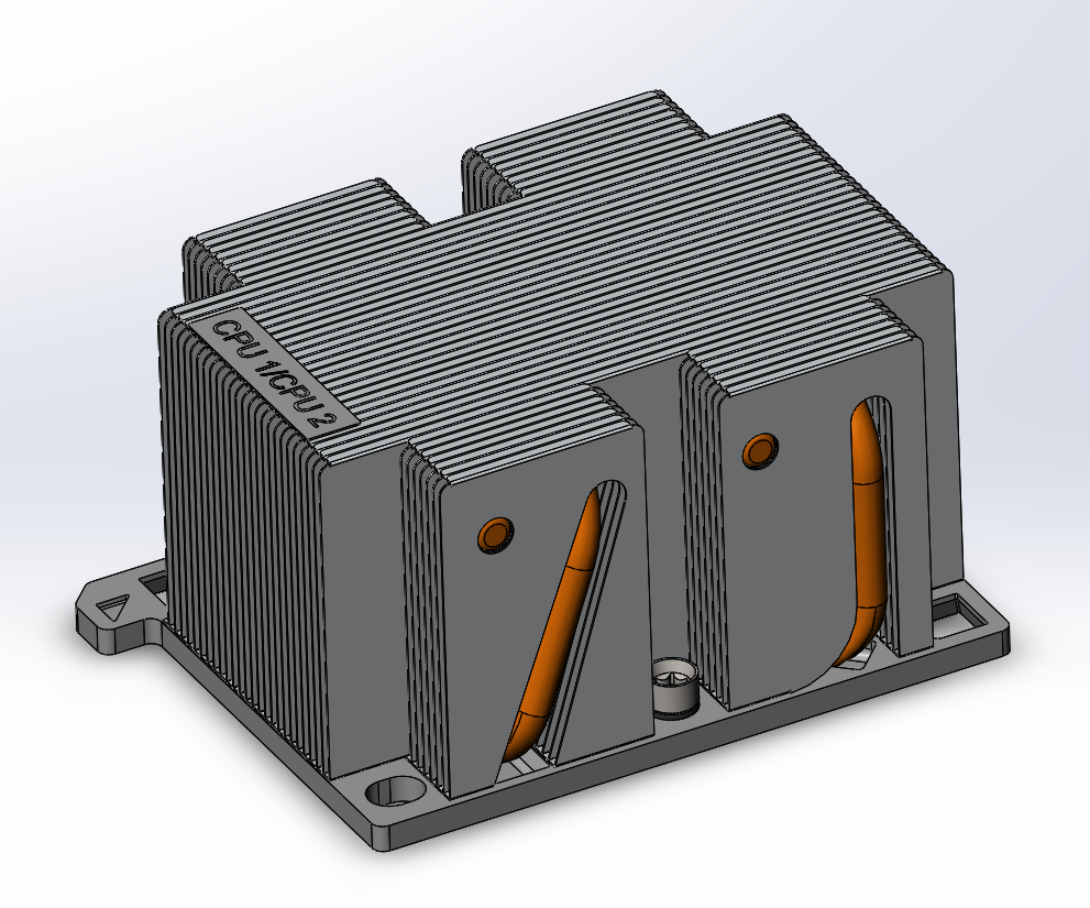 zipper fin CPU heatsink